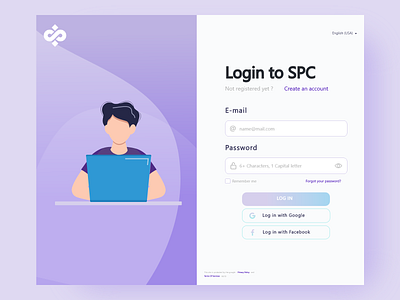 Login Page clean design graphic design illustration login logo ui ux wesite