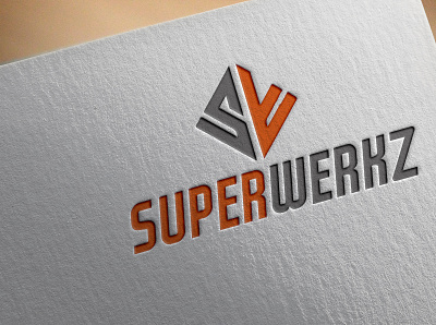 SUPER WERKZ LOGO DESIGN branding icon illustration minimal typography web