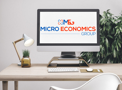 MICRO ECONOMICS GROUP branding design icon illustration logo minimal typography vector