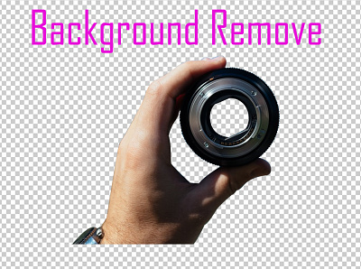 Hand & Camera Lance Background Remove