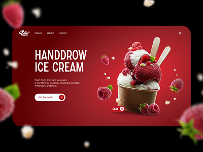 Ice cream design consept consept creative design graphic design illustration landing page promo ui web