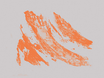 Orange on Gray brush corporate identity graphic design painting print stroke visual