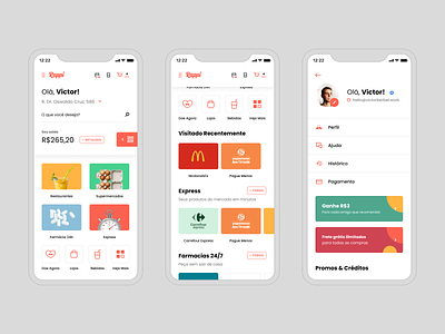 Rappi – Mobile app concept dailyui design food delivery foodapp groceriesapp mobile superapp ui ux