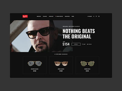 Ray Ban – Concept animation concept dailyui design ray ban sun glasses ui