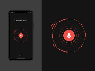 Smart lock – Voice app concept design mobileapp ui