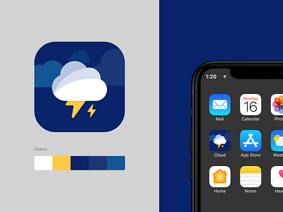 Cloud Icon app cloud cloudicon clouds concept design heavycloud icon rain ui