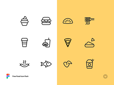 Free Food Icon Pack app design foodicons free freeicons icon lineicons ui