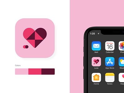 Love Icon app concept design flaticon heart hearts iconheart icons loveicon ui