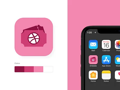 Dribbble Invite Icon app concept design dribbbleinvite dribbleicon flaticon icon ui