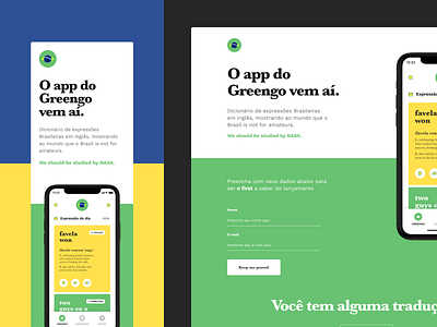 Greengo Dictionary – Landing Page design green landingpage ui ui design yellow