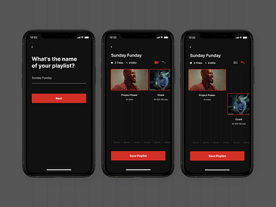 Netflix Playlist app cinemaui concept conceptapp design movie movieplaylist movieui netflix playlist ui
