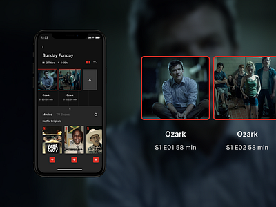 Netflix Playlist app concept design movie netflix playlist ui