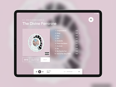 Mac Miller – iPad app concept dailyui design macmiller musicplayer player rapper thedivineandfeminine ui