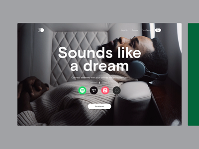Circle Headphones – Website Concept concept design headphones landingpage music streaming ui website