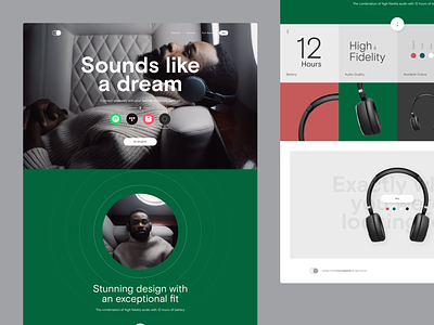 Circle Headphones – Website Concept concept design dream headphones landingpage ui website