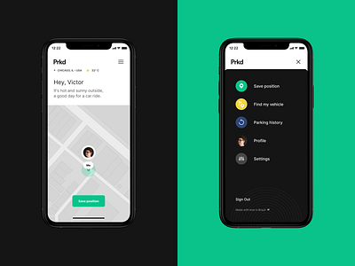 Prkd – Concept App app appscreens concept dailyui design mobile ui