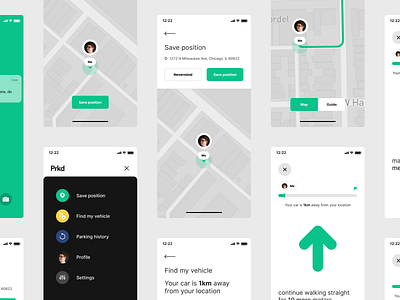 Prkd – Concept App app concept design directions ios map mobileapp parking ui