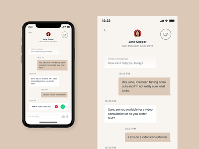 Heyday – Mobile App app chat chatmobile concept design icon mobileapp skincare ui