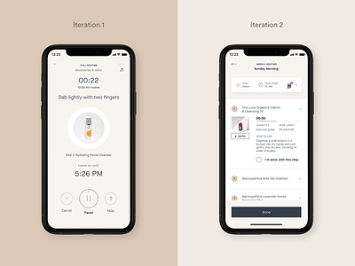 Heyday – Mobile App app beauty concept design iteration mobileapp skincare ui versions