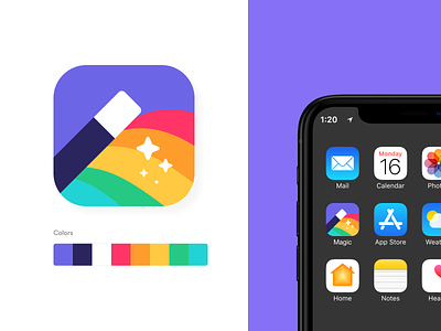 Magic Icon app colors concept design icon magicicon rainbow ui
