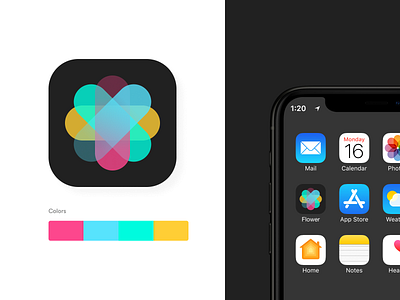 Flower Icon app appstore appstoreicon concept design flowericon gradienticons icon ui