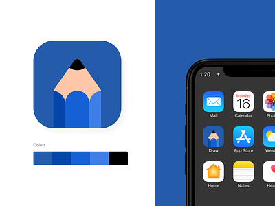 Draw Icon app appicon blueicon concept design draw drawicon flaticon icon ui