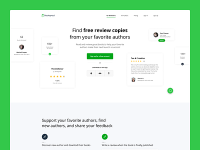 New Case Study – Booksprout authors books casestudy design landingpage readers redesign ui website