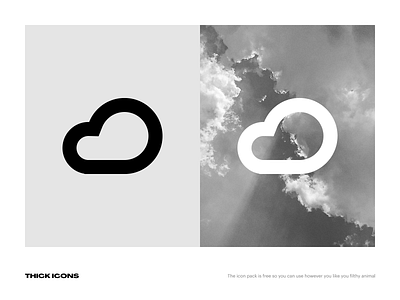 (Freebie) Thick Icons – Cloud