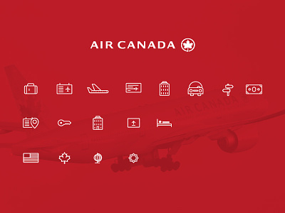 Air Canada Icons air canada flat icons