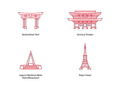 Japanese Icons architecture icons japan monuments