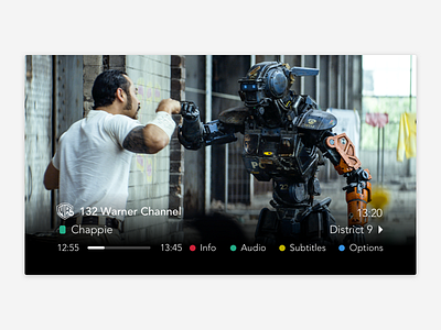 Day 004 - TV Interface challenge chappie dailyui design movie tv interface ui