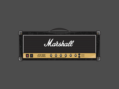 Marshall JCM 800 amp art colors design icon illustration marshall