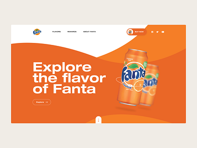Fanta concept design fanta orange soda pop soda ui website