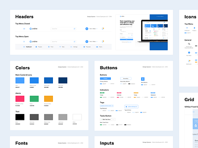 Ordine – Design System buttons colors concept dashboard design system ds icons style guide ui