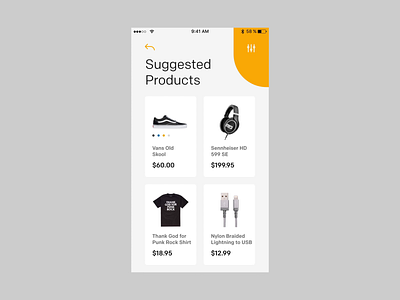 Suggested Products aftereffects animation app concept dailyui design ui