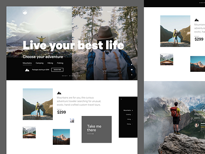 Adventure Website concept dailyui design travel website ui website