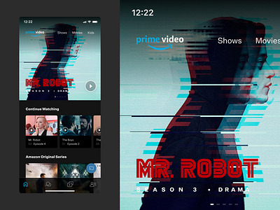 Prime Video Concept app concept design primevideo streaming ui video