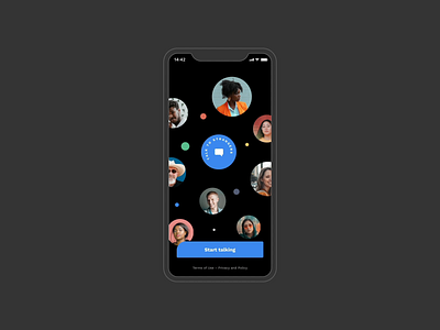 Talk to strangers – Parallax aftereffects app concept design ui