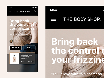 The Body Shop concept design ecommerce mobile mobileecommerce ui