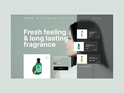 The Body Shop beauty concept design ecommercedesign shampoo ui