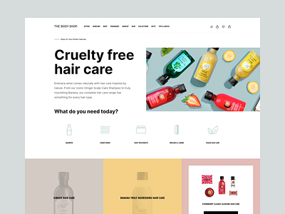 The Body Shop beauty concept ecommerce ecommerce design icons ui