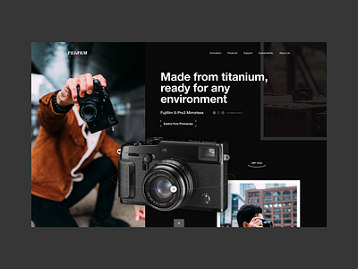 Fujifilm camera concept dailyui design fujifilm mirrorlesscamera ui