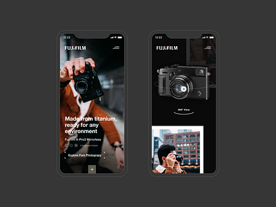 Fujifilm – Mobile camera concept dailyui design fujifilm landingpage mobileversion ui webdesign