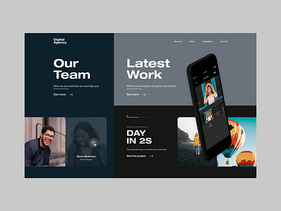 Digital Agency concept dailyui design digitalagency homepage landingpage ui webdesign