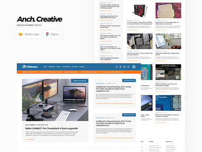 Blog Tech Design | News Website Design anch. creative blog design magazine news ui ux web design web inspiration website website design