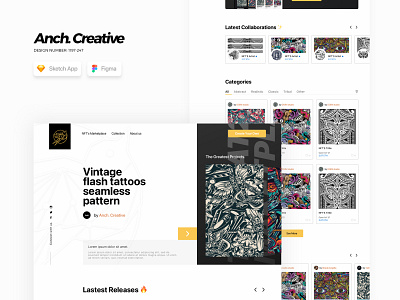 Tattoo NFT Marketplace app nft nft marketplace tattoo web design website design