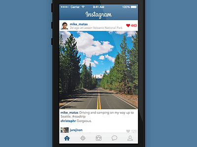 Instagram iOS7 redesign