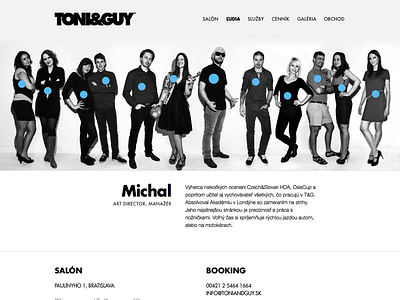 TONI&GUY Website team web website