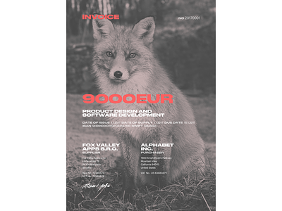 Invoice fox graphic design invoice