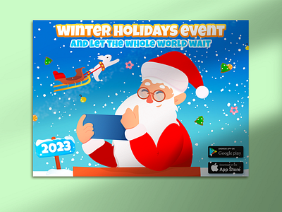 Holiday and Christmas Game Event 2023 2d app christmas event christmas tree design gameplay graphic design holiday icon illustration new year santa santa klaus ui vector xmas